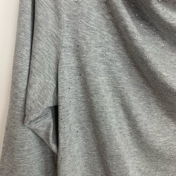 🌷Talbots Woman Petites Gray Drape Neck Sparkle 2X - Picture 5 of 7